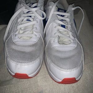 Nike Kids Sneakers White and Blue with Red Accents